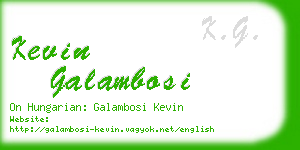 kevin galambosi business card